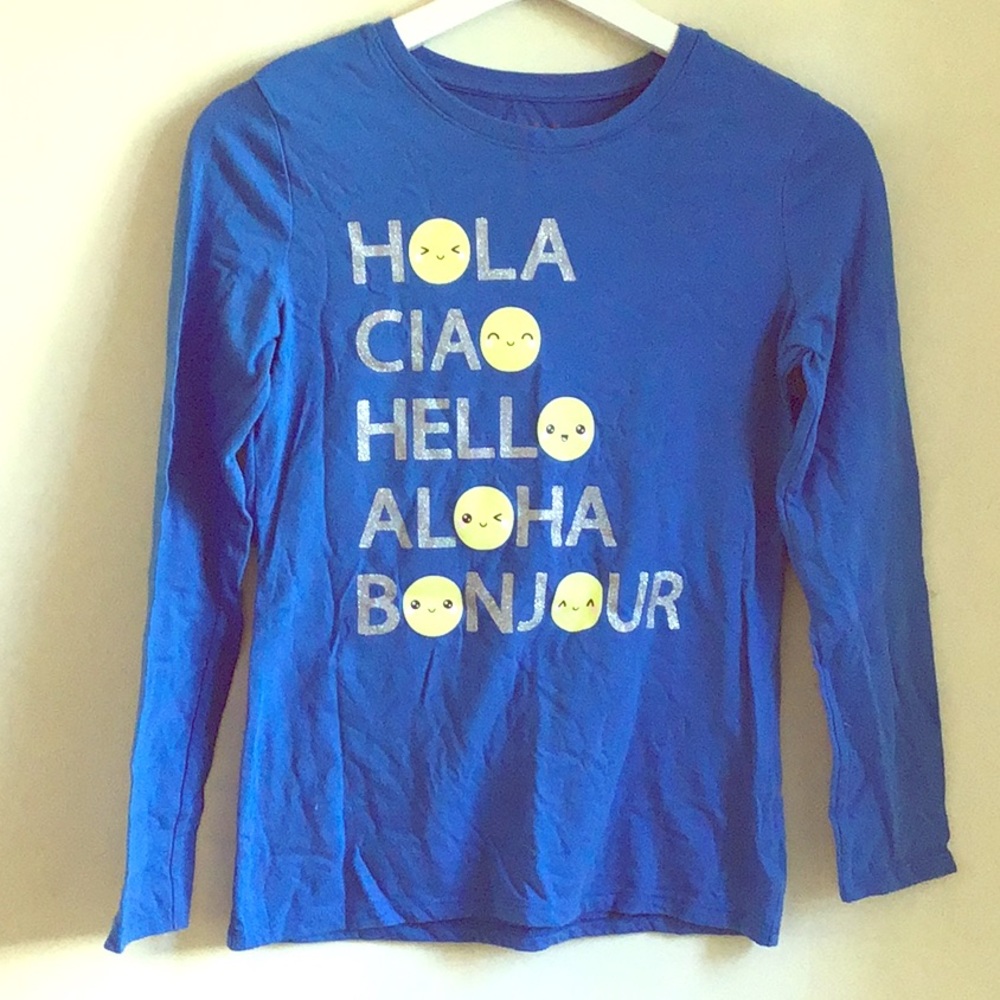 Cat&Jack blue long sleeved shirt